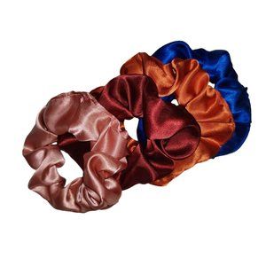 Silky Soft Satin Hair Scrunchies - Perfect Gift! Set of 4
